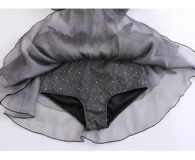 Traje de Baño Enterizo Plus Size con Volantes y Perlas - Image 10