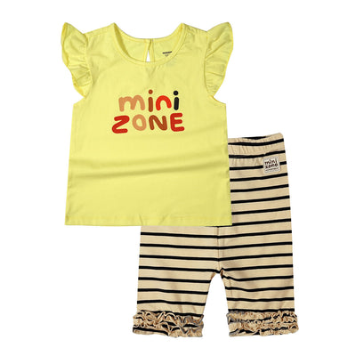 Conjunto Infantil Estilo Vaquero con Blusa Manga Corta de Dos Piezas - Image 6