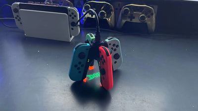 Cargador Múltiple 4 en 1 para Controles Nintendo Switch - Base de Carga Rápida - Image 16
