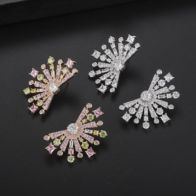 Aretes de Circonita con Diseño de Copo de Nieve Personalizados - Image 8