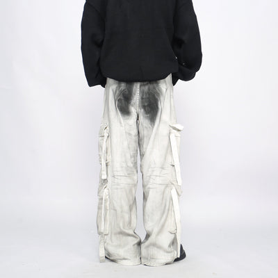 Pantalones Cargo Multi-bolsillos Hombre Corte Recto Cómodo - Image 14