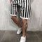 Shorts Esportivos Grid Pretos e Brancos para Treino Fitness Masculino