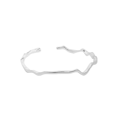Pulsera de Plata Esterlina con Diseño Minimalista de Líneas Irregulares - Image 6