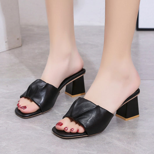 Sandalias de Tacón Robusto y Punta Cuadrada para Mujer - Image 9