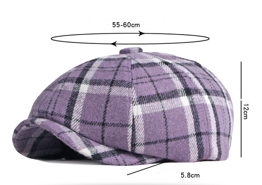 Sombrero Octagonal a Cuadros para Mujer - Image 7