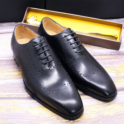 Zapatos Oxford de Cuero Grabados para Hombre - Estilo Brogue Británico - Image 4