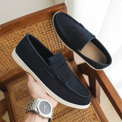 Mocasines de Cuero Mate para Hombre - Calzado Slip-on Elegante - Image 8
