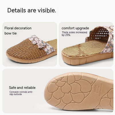 Pantuflas de Lino y Pasto para Mujer - Antideslizantes para Casa - Image 15