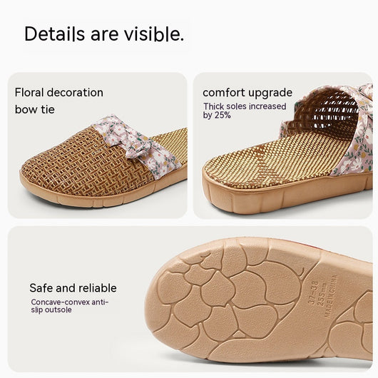 Pantuflas de Lino y Pasto para Mujer - Antideslizantes para Casa - Image 15