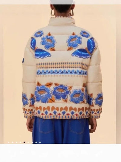 Chaqueta Acolchada de Algodón con Estampado Geométrico para Mujer - Image 13