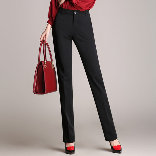 Pantalón de Vestir Ancho Talla Grande para Mujer - Estilo Casual Elegante