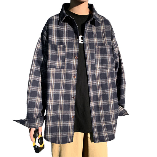 Camisa de Cuadros a Rayas Premium para Hombre - Elegancia Sofisticada - Image 8