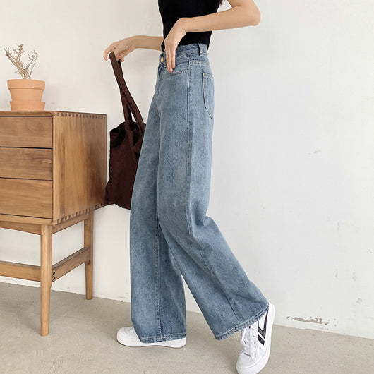Pantalones Jeans Talle Alto Mujer Pierna Ancha Efecto Adelgazante - Image 10
