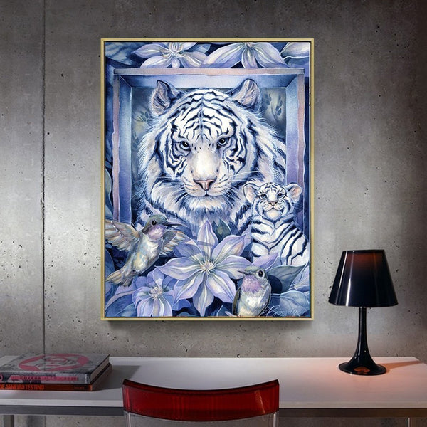 Cuadro de Diamantes 5D Tigre - Decoración Artística para el Hogar