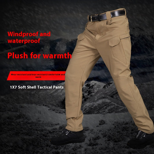 Pantalones Tácticos Invierno Hombre - Forro Polar Impermeables Shark Skin - Image 5