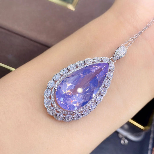 Colgante de Amatista Lavanda con Partículas Grandes - Image 3
