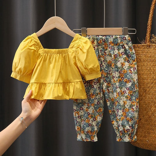Conjunto Infantil Estilo Occidental con Flores - Image 10