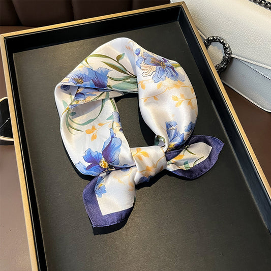 Pañuelo de Seda Cuadrado Pequeño para Mujer - Ligero y Versátil