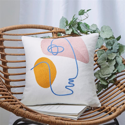 Funda de almohada con bordado geométrico - Image 6