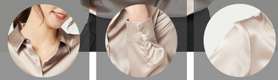 Blusa de Seda Satinada Manga Larga para Mujer - Image 17