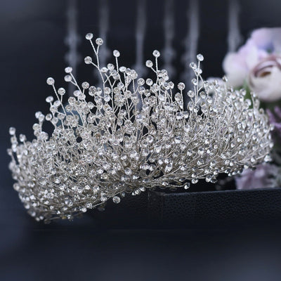 Corona Nupcial Tiara Boda Hecha a Mano - Image 16