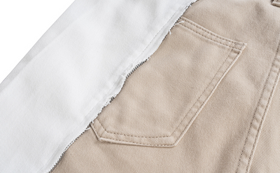 Jeans para Hombre con Contraste Frambuesa y Flecos - Image 15