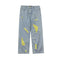 Men's Hip Hop Ripped Jeans Distressed Effect Loose Straight Fit