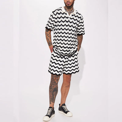 Conjunto Casual de Lana: Camisa Manga Corta y Shorts Texturizados - Image 10