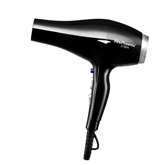Black FirePhoenix 3100H hair dryer with silver accents and blue button, featuring a sleek design. - Image 6