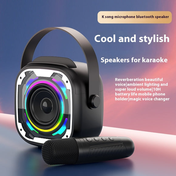 Parlante Bluetooth Portátil con Micrófono y Karaoke Integrado