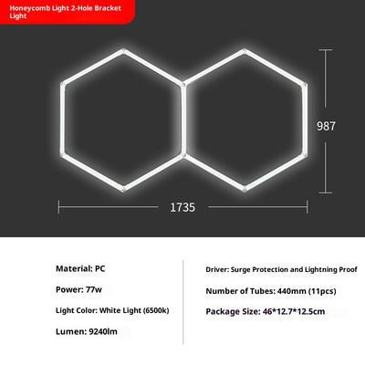 Luz LED Hexagonal para Garaje - Diseño Panal - Image 5