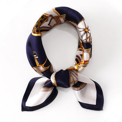 Pañuelo de Seda Cuadrado para Mujer - Diseño Estampado Versátil Primavera Verano - Image 18
