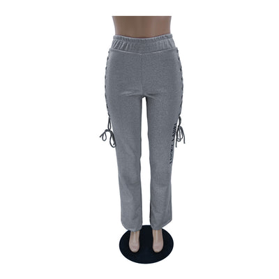 Pantalones Casuales Mujer con Ojales Laterales - Image 11