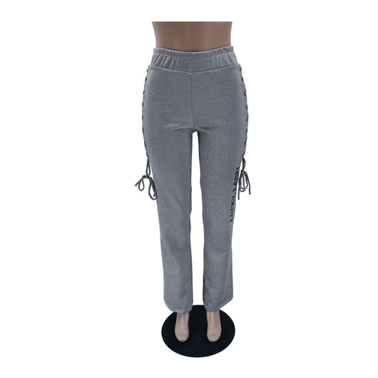 Pantalones Casuales Mujer con Ojales Laterales - Image 11