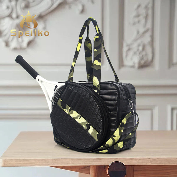 Bolsa Deportiva Tenis Crossbody a Rayas con Bandolera