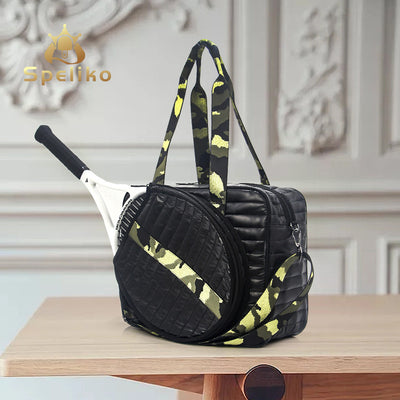 Bolsa Deportiva Tenis Crossbody a Rayas con Bandolera