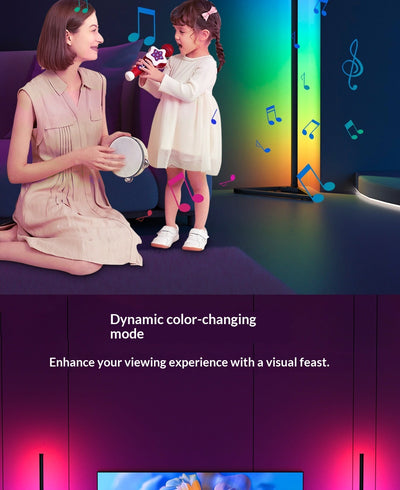 Lámpara de Piso Ambiental RGB con Bluetooth para Dormitorio - Image 20