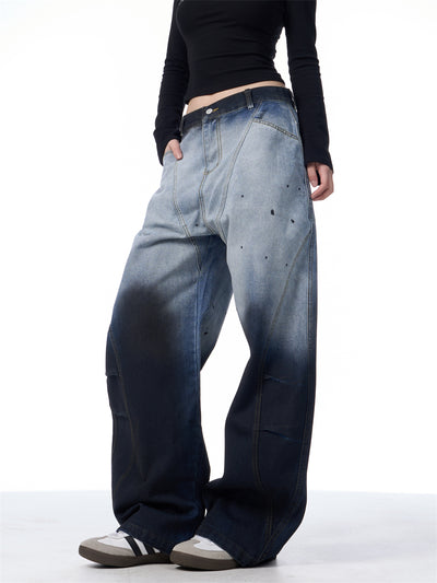 Pantalones Anchos Tie-Dye Degradado para Mujer - Image 16
