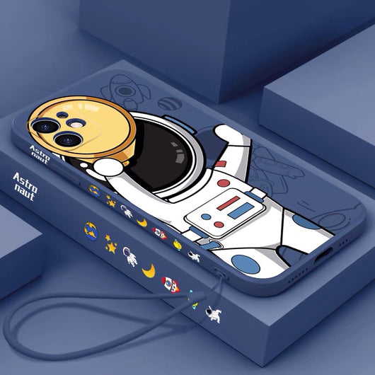 Funda Silicona Astronauta Cartoon con Planeta - Compatible Universal - Image 5