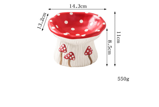 Comedero Elevado para Gatos y Perros con Diseño Decorativo de Seta - Image 13
