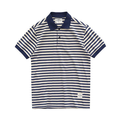 Camisa Retro de Rayas para Hombre - Cuello Ancho Suelta y Fresca - Image 6