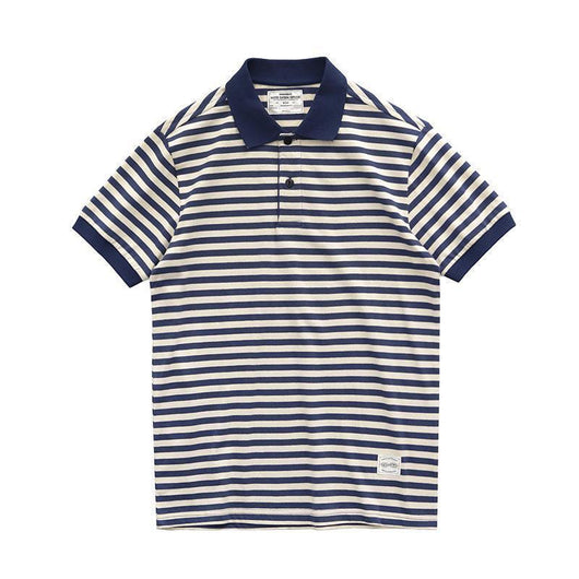 Camisa Retro de Rayas para Hombre - Cuello Ancho Suelta y Fresca - Image 6