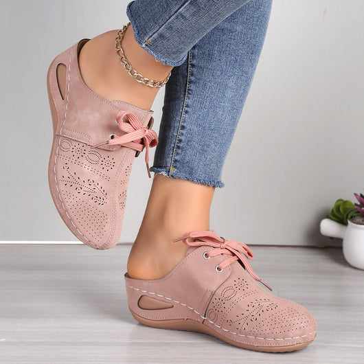 Sandalias Deportivas Mujer Verano con Cuña y Encaje - Chanclas Huecas Transpirables - Image 23