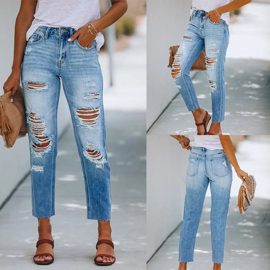 Pantalones Denim Slim Ajustado Efecto Adelgazante - Image 10