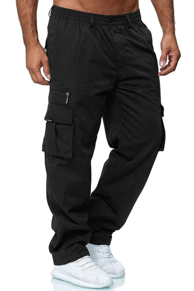 Pantalón Overol Hombre Casual con Múltiples Bolsillos y Corte Recto - Image 9