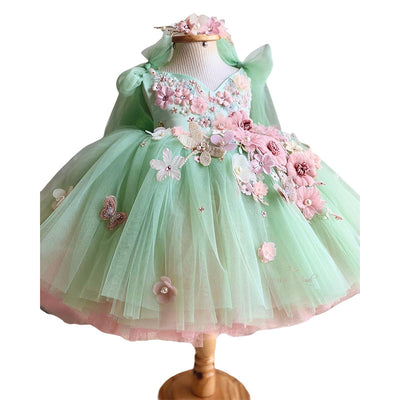 Vestido Infantil con Falda de Tul y Moño - Image 5