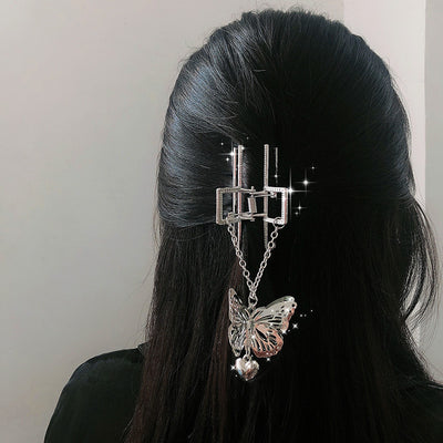Pinza Grande de Metal para el Cabello con Lazo de Perlas - Image 6