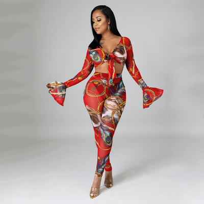 Blusa Elegante de Gasa Estampada con Manga Ajustada Efecto Reductor - Image 16
