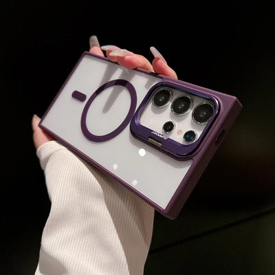 Funda Magnética para Celular con Marco de Lente y Soporte Metálico - Image 9