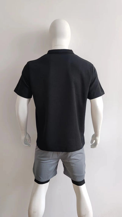 Polo Casual de Cuello V para Hombre - Colores Sólidos - Image 24